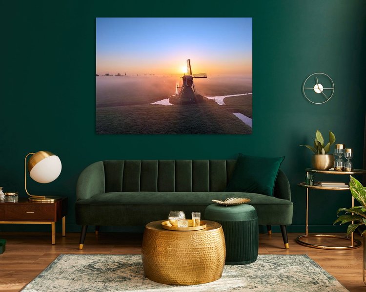 Voorbeeld van het werk in een kamer