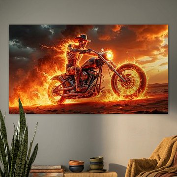 Dark Fantasy Edition: KRAEGORN - Het brandende skelet op zijn motorfiets uit de hel van INFERAURUM