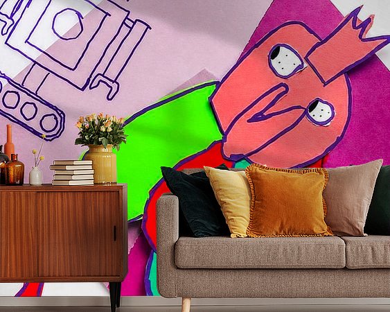 Voorbeeld van het werk in een kamer