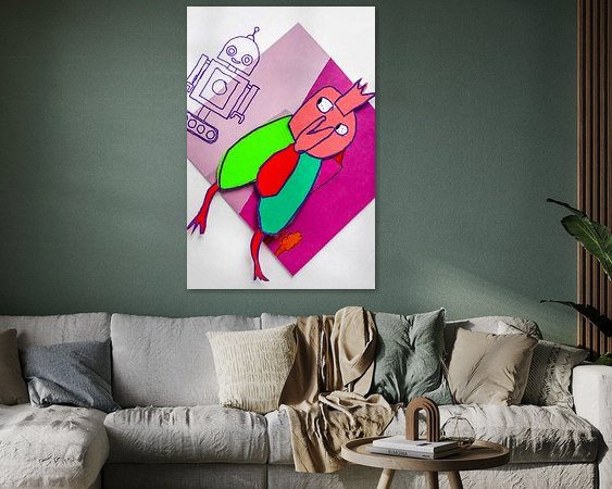 Voorbeeld van het werk in een kamer