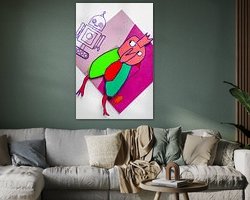 Voorbeeld van het werk in een kamer