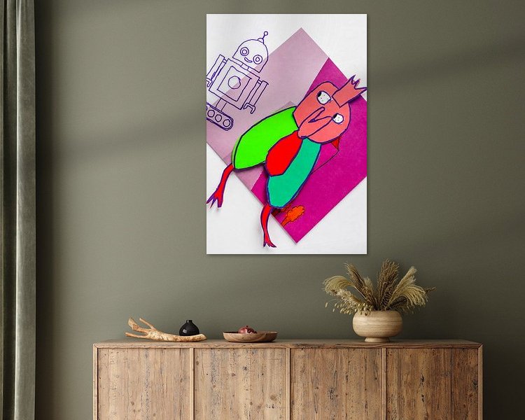 Voorbeeld van het werk in een kamer