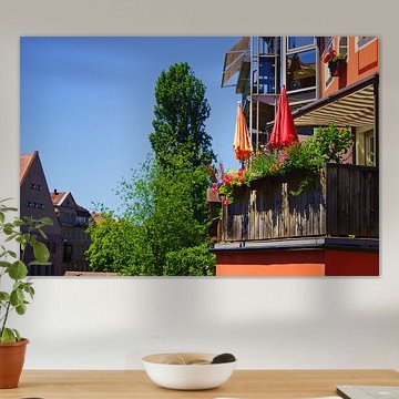 Ein farbenfroher Balkon