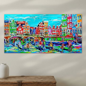 Amsterdamse gracht, winterdag van Kleine Atelier
