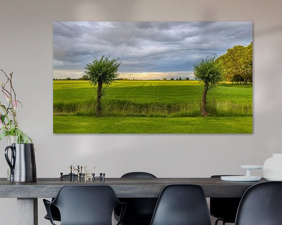 Voorbeeld van het werk in een kamer