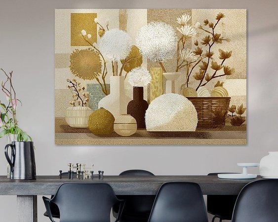 Voorbeeld van het werk in een kamer