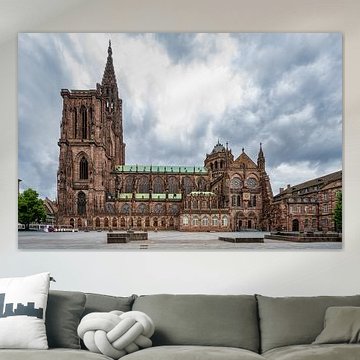 Een blik op de prachtige kathedraal van Straatsburg