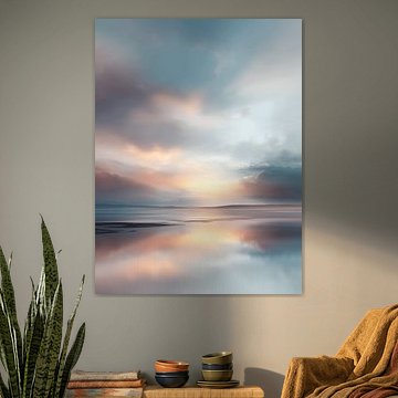 Licht über stiller Küstenlandschaft von Wolkenlos