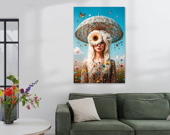 Voorbeeld van het werk in een kamer