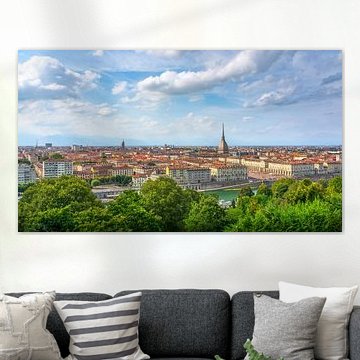 Turin Panoramic Cityscape with Mole Antonelliana by Stefano Orazzini