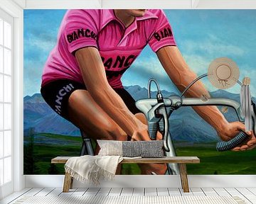 Fausto Coppi Painting by Paul Meijering