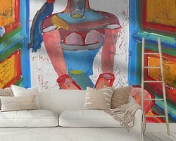 Voorbeeld van het werk in een kamer