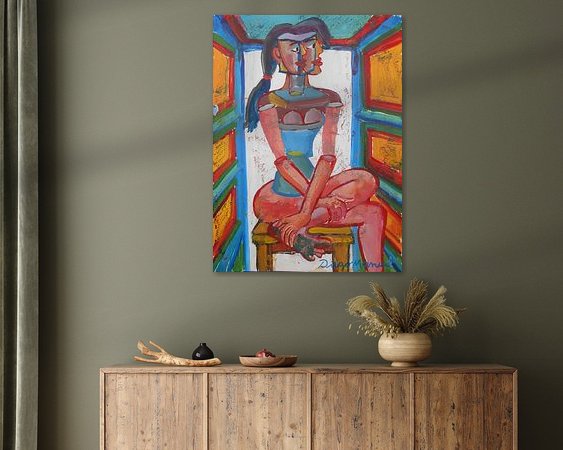 Voorbeeld van het werk in een kamer