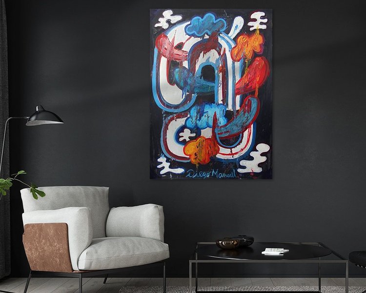 Voorbeeld van het werk in een kamer