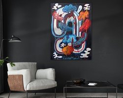 Voorbeeld van het werk in een kamer