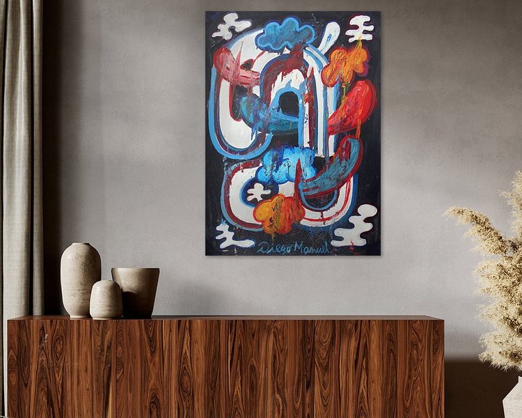 Voorbeeld van het werk in een kamer