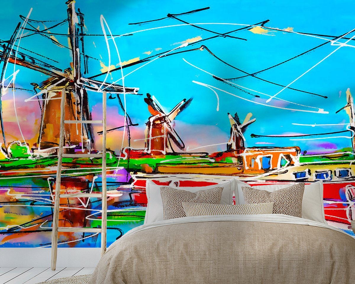 Voorbeeld van het werk in een kamer