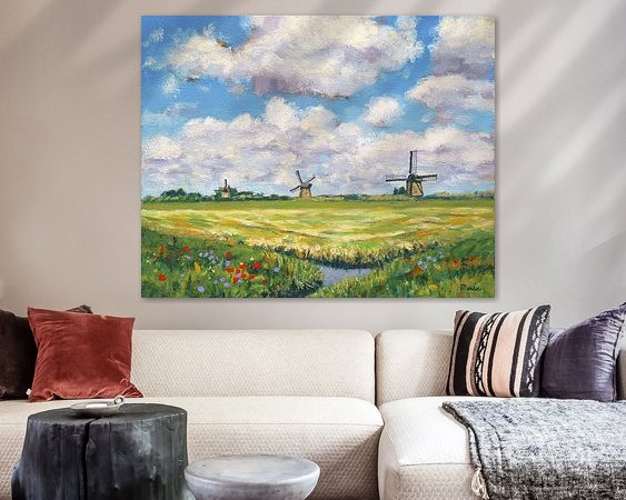 Voorbeeld van het werk in een kamer