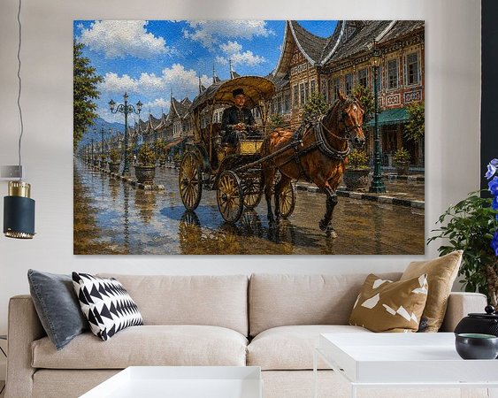 Voorbeeld van het werk in een kamer
