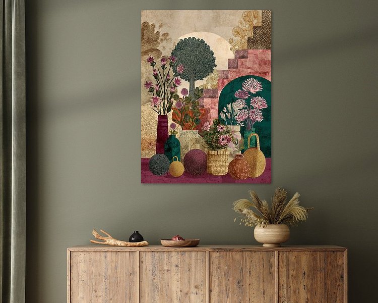 Voorbeeld van het werk in een kamer