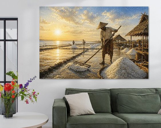 Voorbeeld van het werk in een kamer