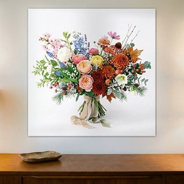 Lebendiger saisonaler Blumenstrauß von Markus Gann