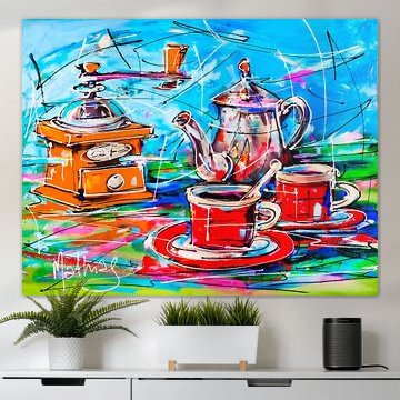 Stillleben mit Kaffeeset von Kleine Atelier