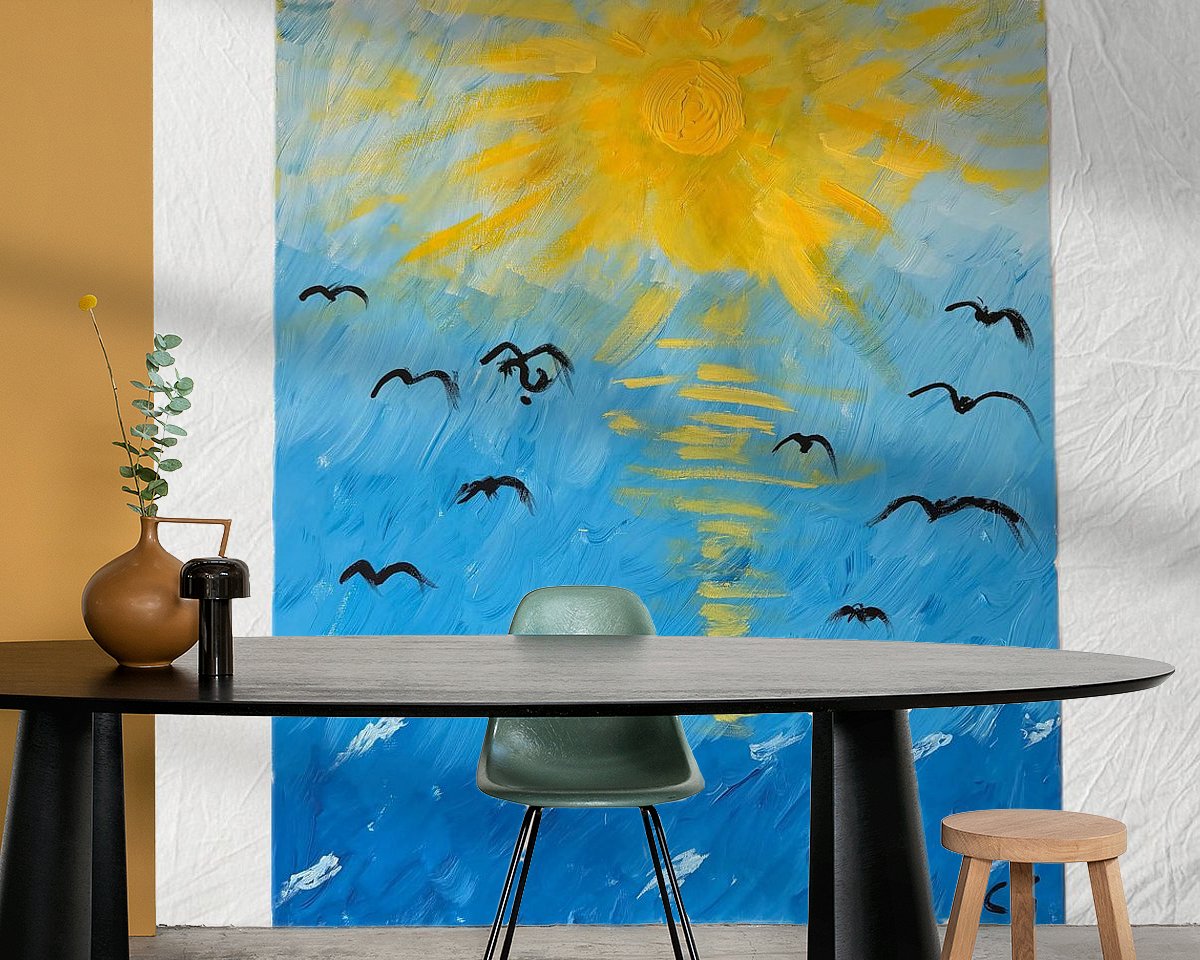 Voorbeeld van het werk in een kamer