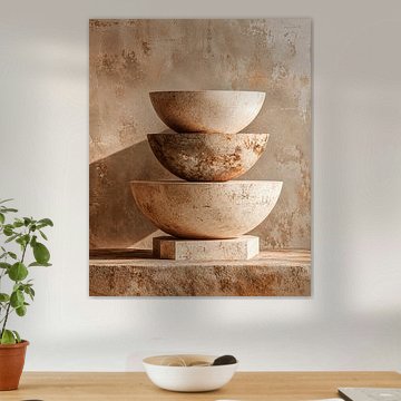 Japandi im natürlichen Stil mit Schalen und natürlichen Texturen von Dutch Art Works