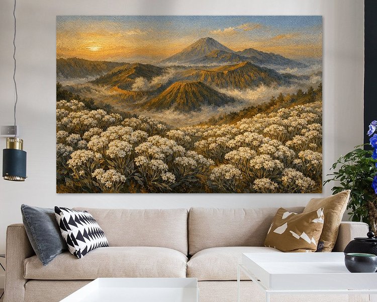 Voorbeeld van het werk in een kamer