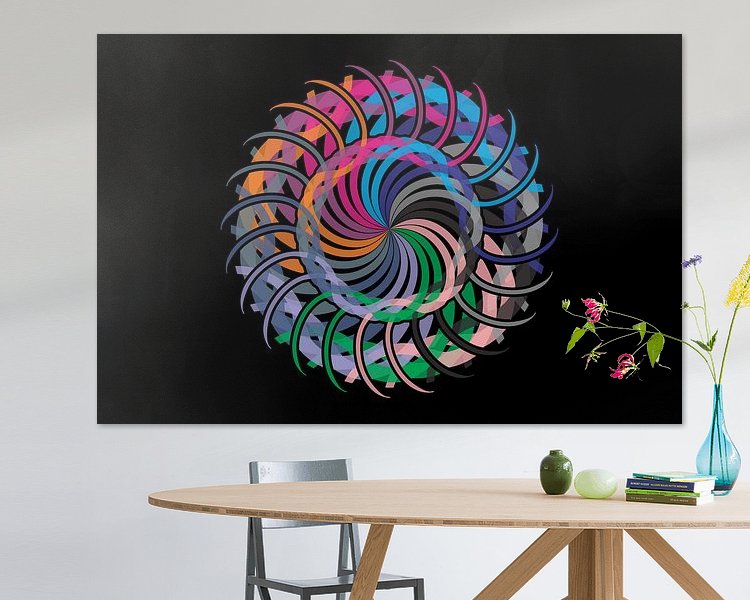 Voorbeeld van het werk in een kamer