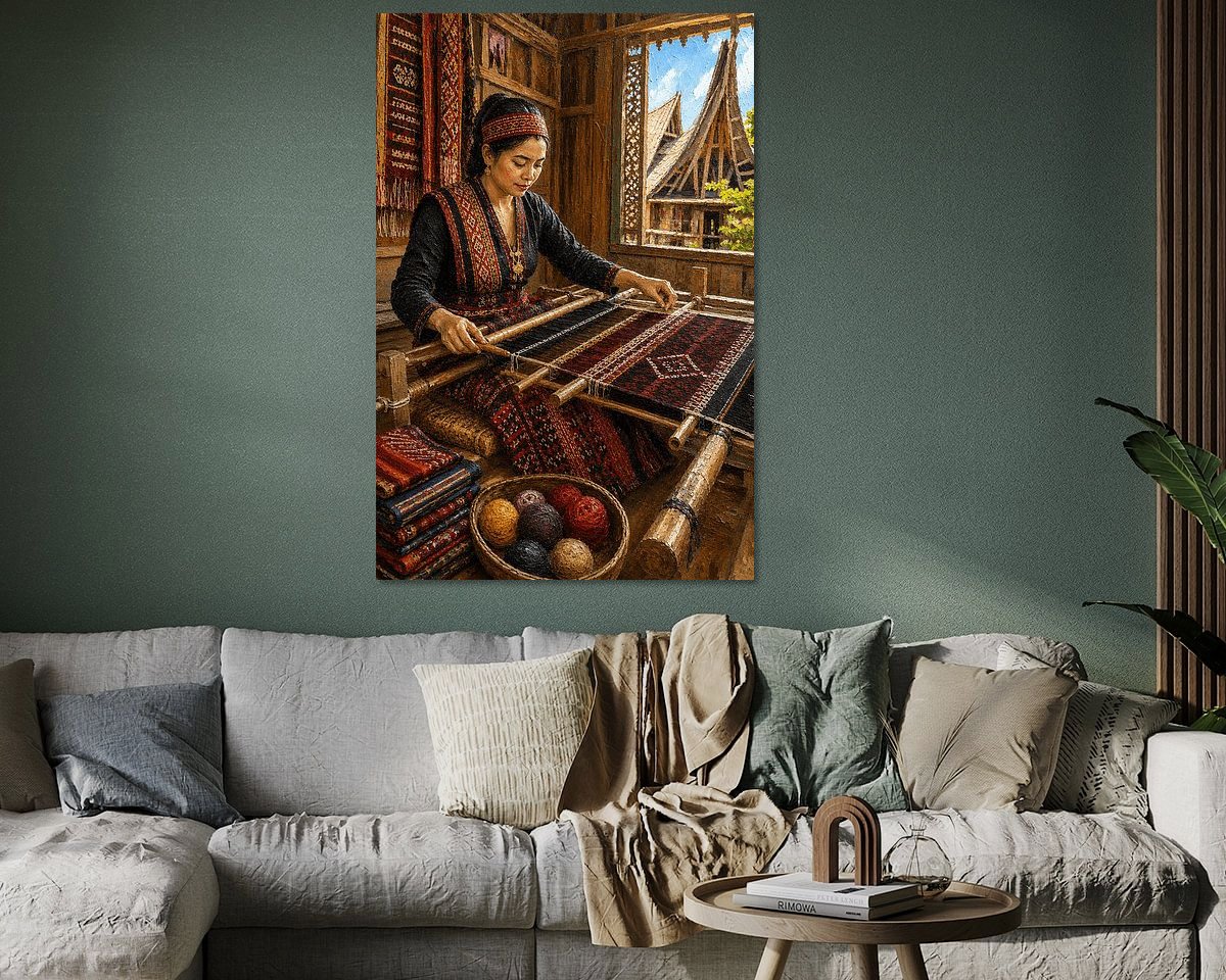 Voorbeeld van het werk in een kamer