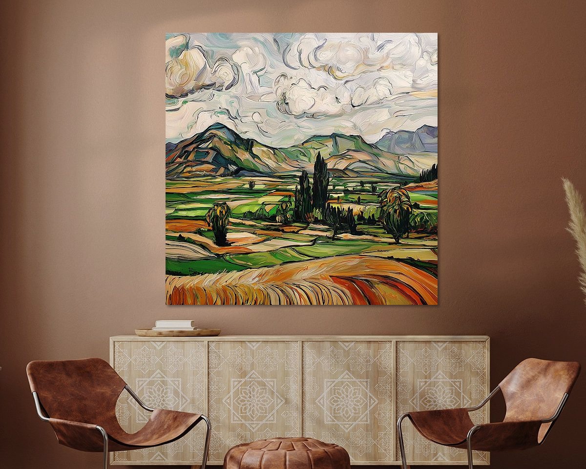 Voorbeeld van het werk in een kamer