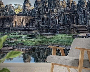 Ruinen des Bayon-Tempels in Angkor Wat, Kambodscha von Wout Kok