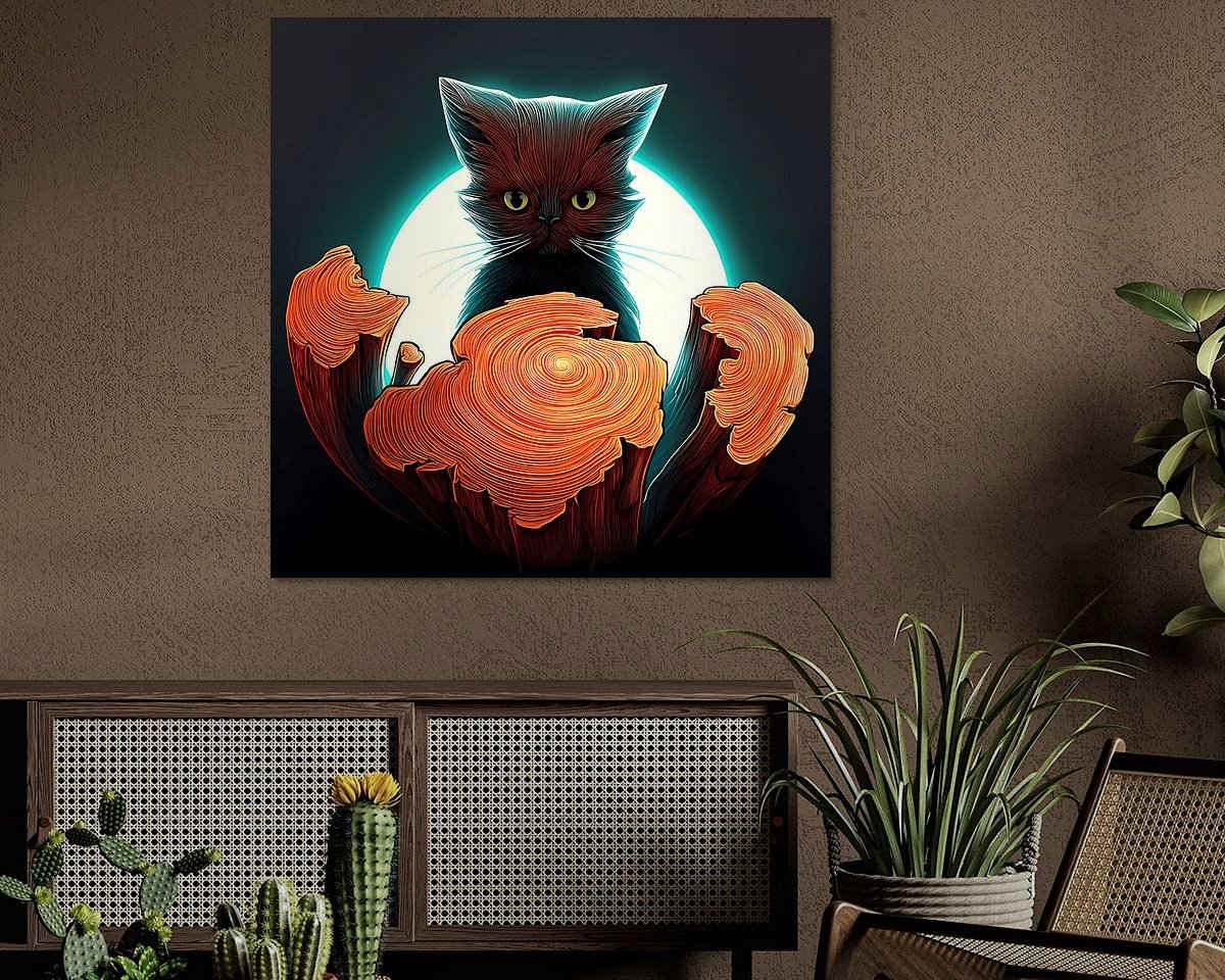 Voorbeeld van het werk in een kamer