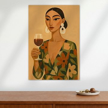 Hochgesteckte Haare und Wein von FoXo Art