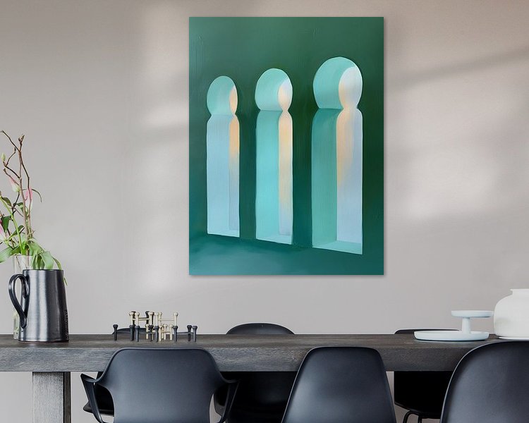 Voorbeeld van het werk in een kamer