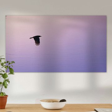 Krähe in pastellem Licht von SR Blaauw