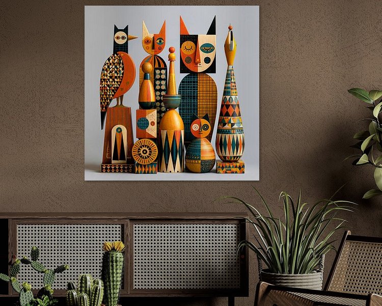 Voorbeeld van het werk in een kamer