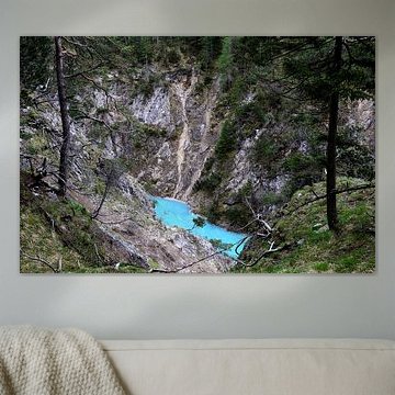 Out and about in the Karwendel – a turquoise pool in a deep gorge by Helmut Martin - The Art of Stone - Steinkunst & Photographie