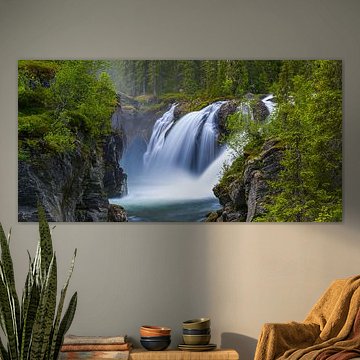 Panorama de la cascade de Rjukandefossen, Buskerud, Norvège sur Henk Meijer Photography