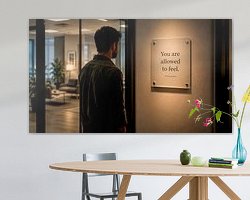 Voorbeeld van het werk in een kamer