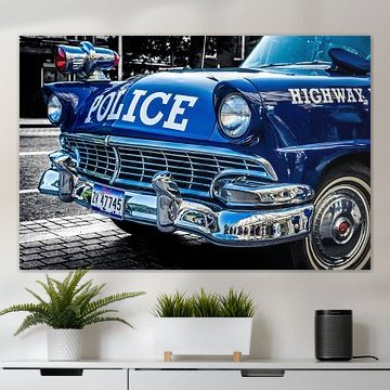 Polizeiauto im Retro-Stil