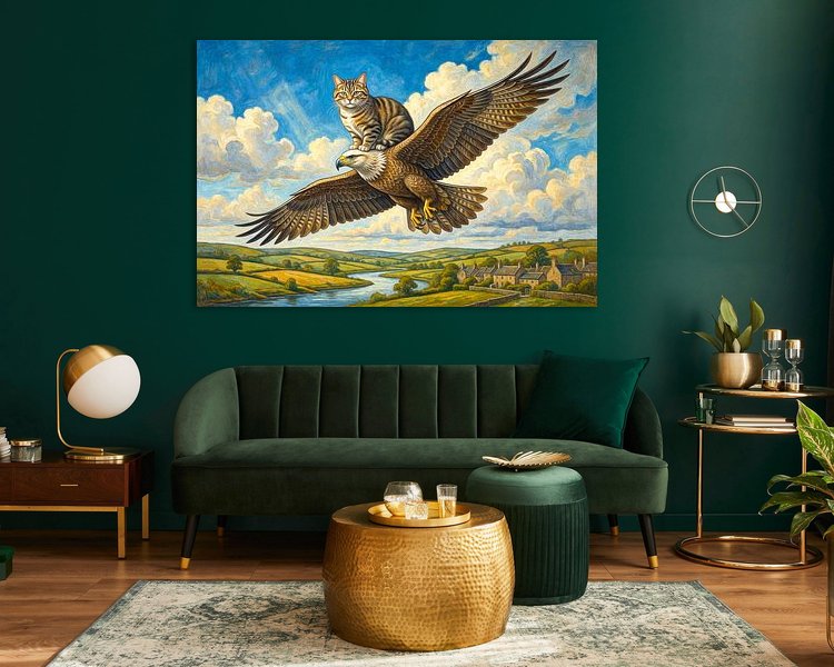 Voorbeeld van het werk in een kamer