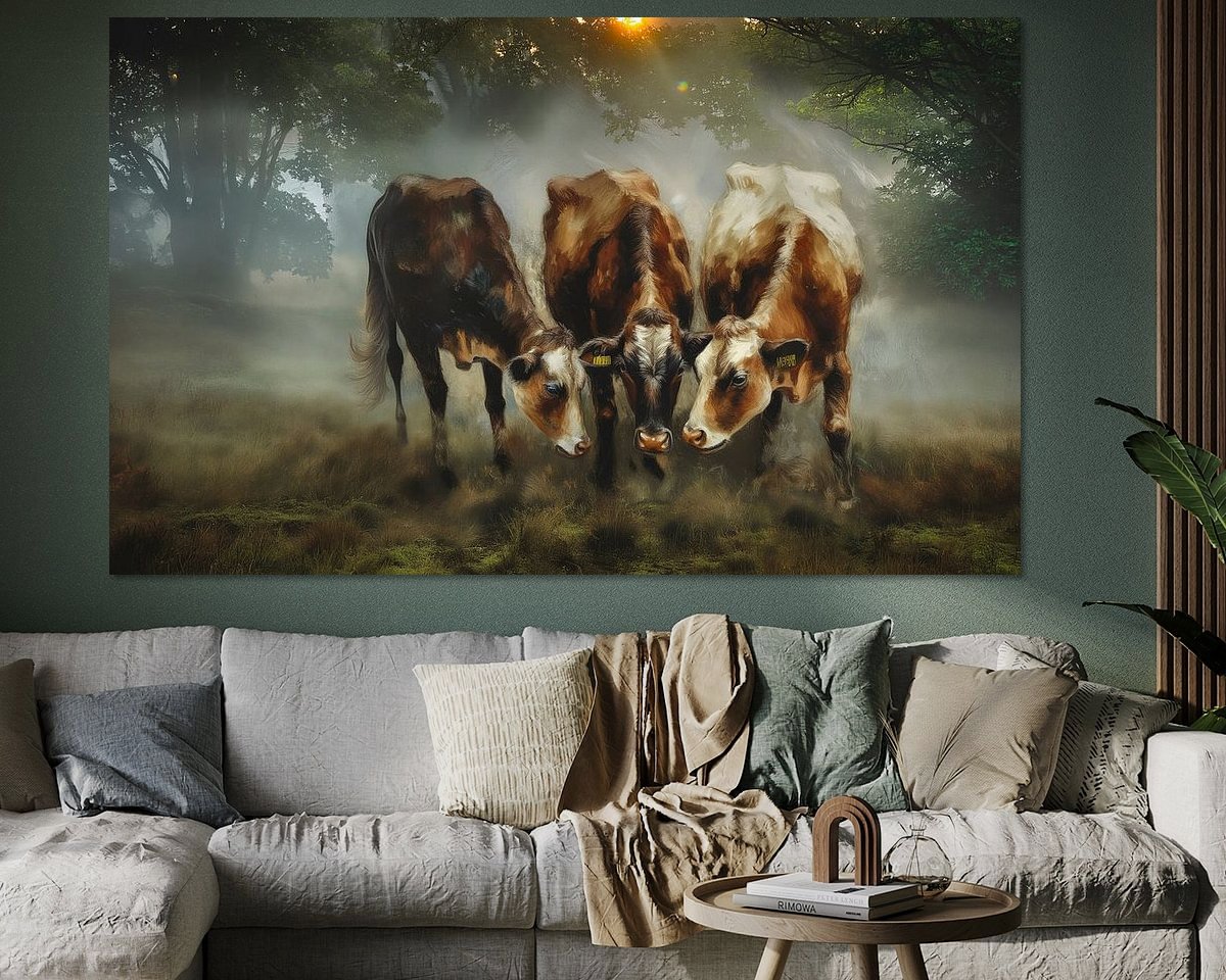 Voorbeeld van het werk in een kamer