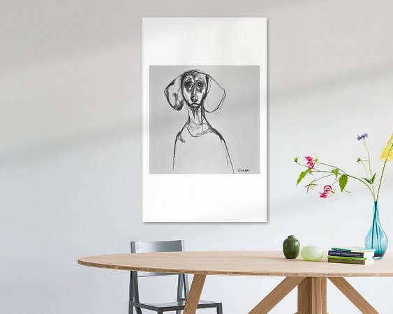 Voorbeeld van het werk in een kamer