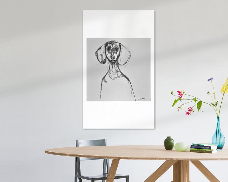 Voorbeeld van het werk in een kamer