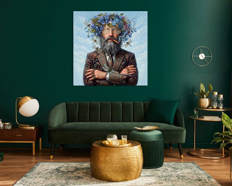 Voorbeeld van het werk in een kamer