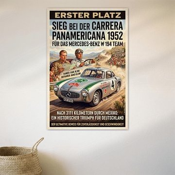 Victory in the 1952 Carrera Panamericana by Ted Decker