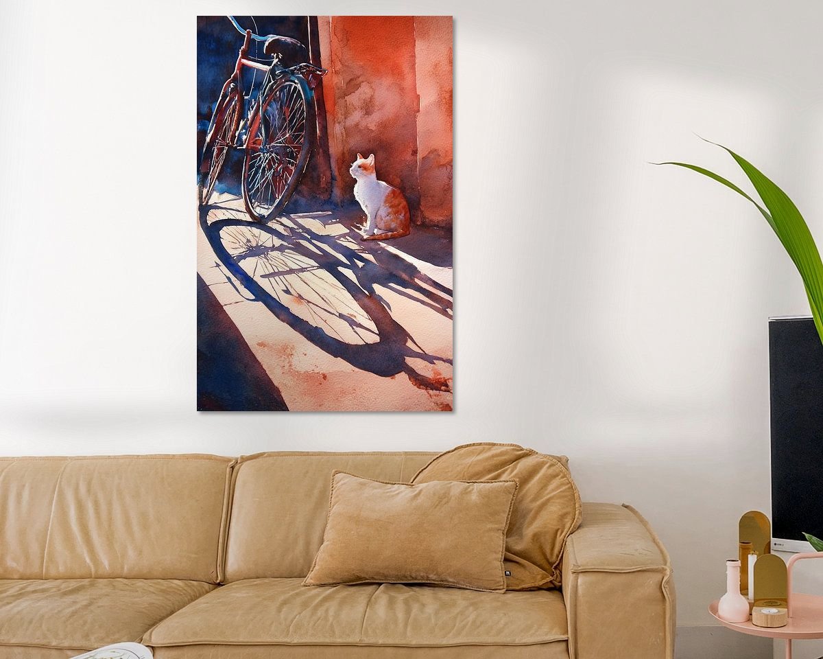Voorbeeld van het werk in een kamer